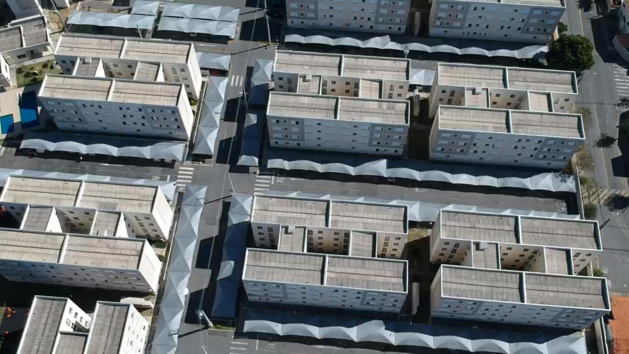 Vista aérea de coberturas FBM Dourado em condomínio — Vale do Paraíba